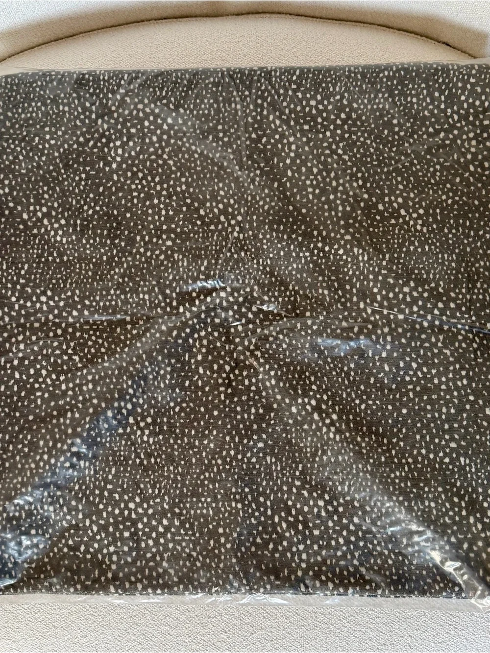 West Elm Dotted Chenille Jacquard Pillow Cover 20x20 Slate NWT Cover Only